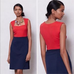 Anthropologie color block sheath dress w/ pockets!